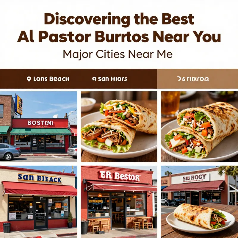 Yelp’s search results presenting top-rated Al Pastor Burrito restaurants.