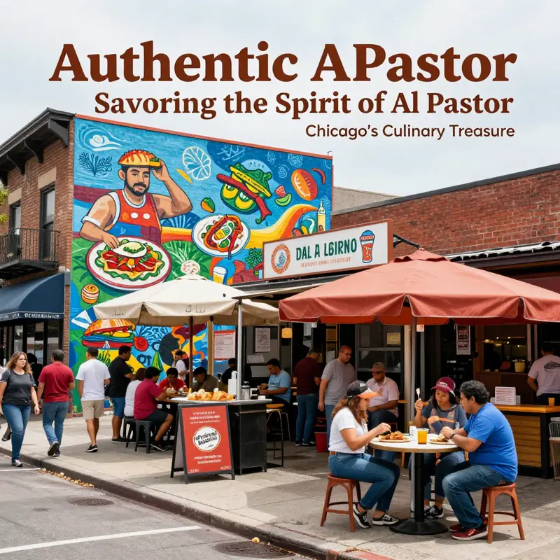 The vibrant neighborhood of Pilsen, a hub for authentic al pastor experiences in Chicago.