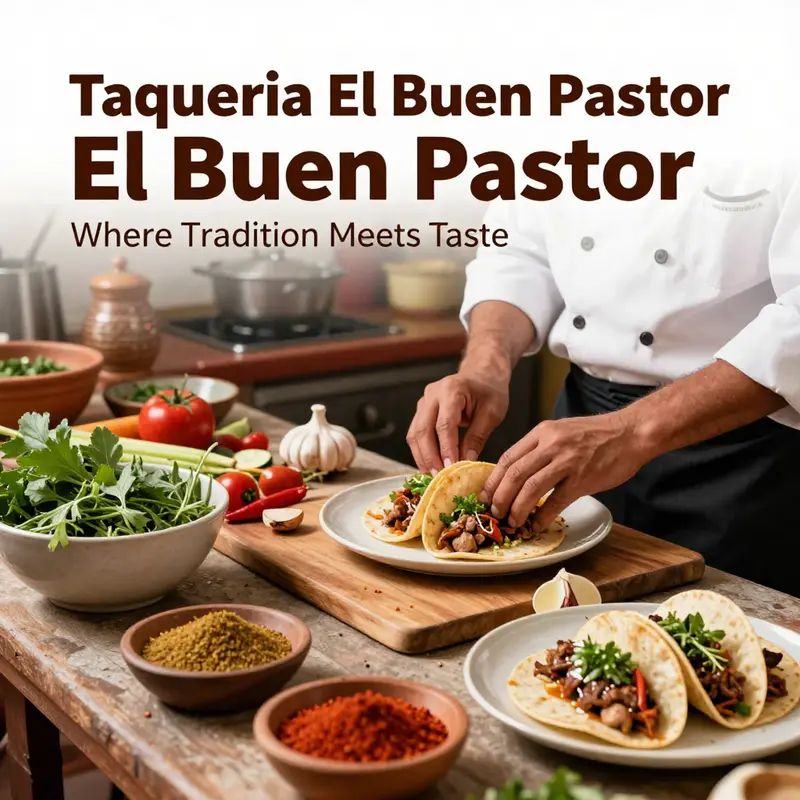 A vibrant street scene at Taqueria El Buen Pastor in Zihuatanejo, a hub for authentic Mexican cuisine.