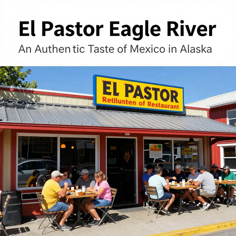 El Pastor restaurant in Eagle River, AK welcomes patrons with its colorful and inviting exterior.