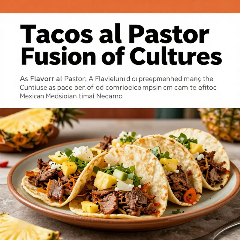 An appetizing view of tacos al pastor showcasing the dish's vibrant colors and ingredients.