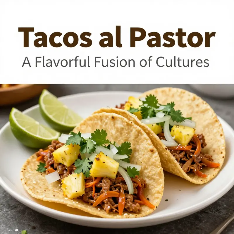 A street vendor showcases the tradition of tacos al pastor, emphasizing its cultural history.