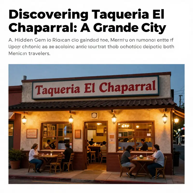 An inviting view of Taqueria El Chaparral's exterior.