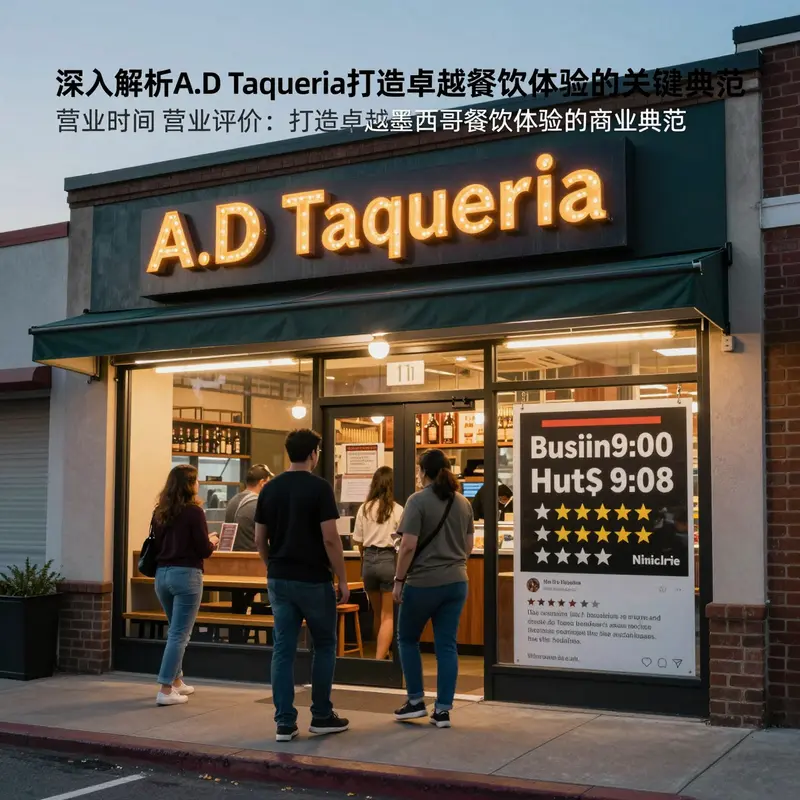 A.D Taqueria餐厅内景与丰富多样的菜单菜品,体现其独特的用餐体验。