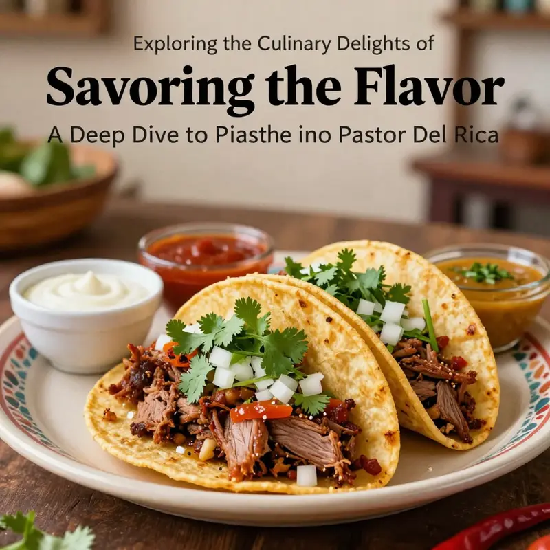 A succulent Al Pastor taco featuring vivid colors and fresh ingredients at Pastor Del Rica.