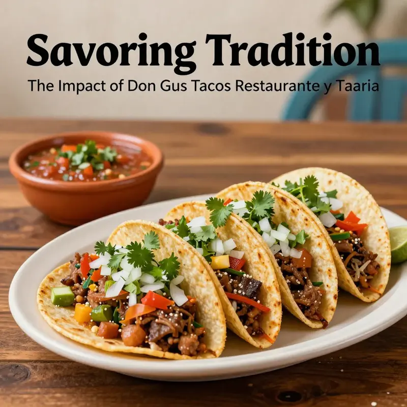 A mouthwatering selection of authentic tacos served at Don Gus Tacos Restaurante y Taqueria.