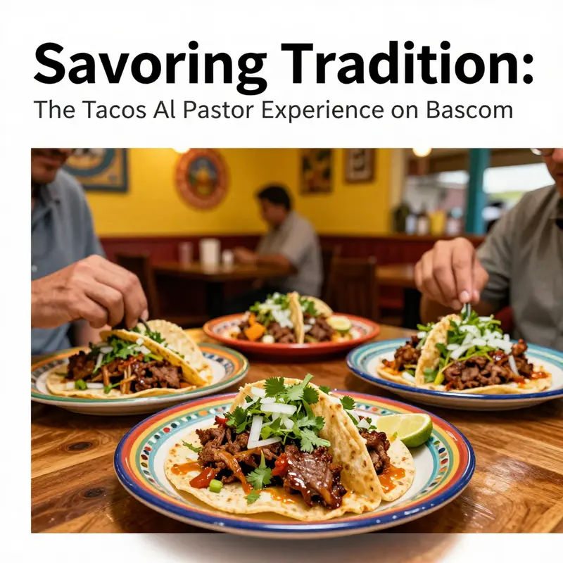 Diners revel in the vibrant atmosphere while savoring authentic al pastor tacos at Tacos Al Pastor.