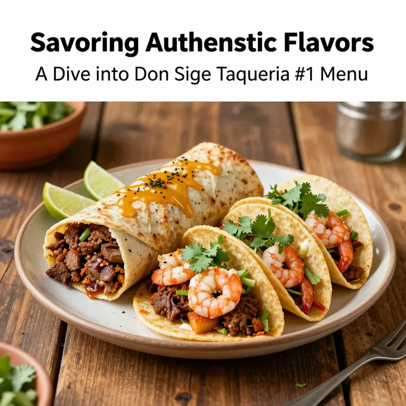 A selection of signature dishes from Don Sige Taqueria #1 exemplifying authentic Mexican flavors.