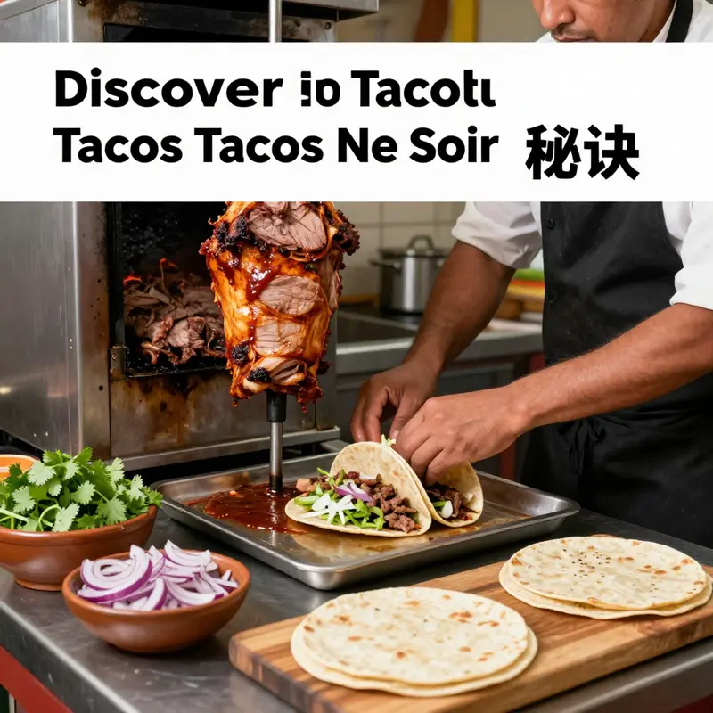 A map showcasing nearby restaurants specializing in tacos al pastor.