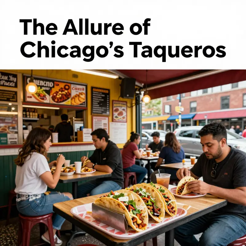 A lively Chicago taqueria showcasing vibrant flavors and a welcoming atmosphere.