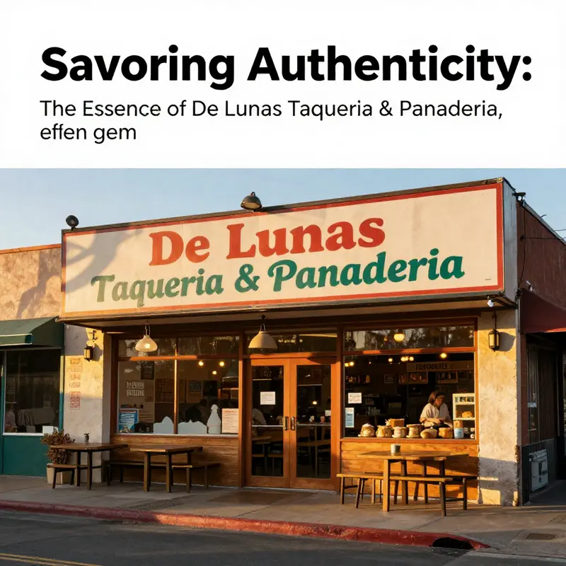 An inviting exterior view of De Lunas Taqueria & Panaderia in Denver, emphasizing its vibrant atmosphere.