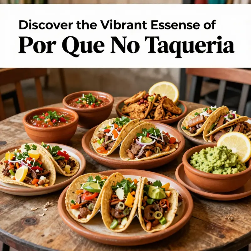 A colorful selection of authentic Mexican dishes highlights the culinary adventure at Por Que No Taqueria.