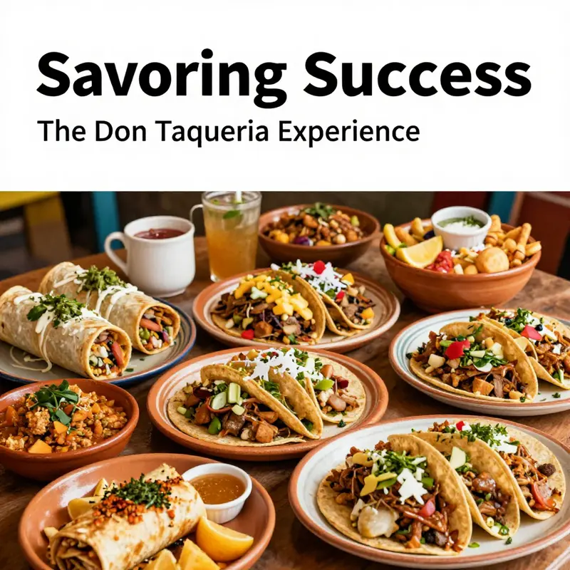 A feast of colors and flavors showcasing the signature dishes of Don Taqueria.