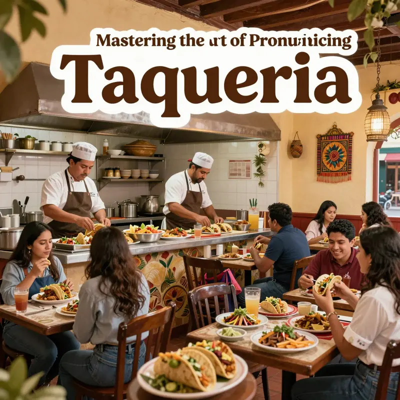A vibrant signboard showcasing the term ‘taqueria’ amidst traditional Mexican décor.