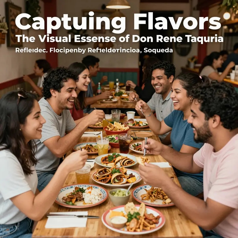 Customers experiencing the lively atmosphere at Don Rene Taqueria.