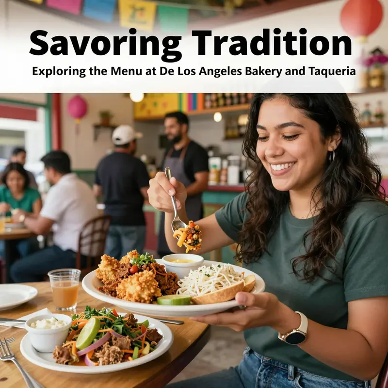 A tantalizing selection of traditional Mexican dishes, showcasing the diverse offerings of De Los Angeles Bakery and Taqueria.
