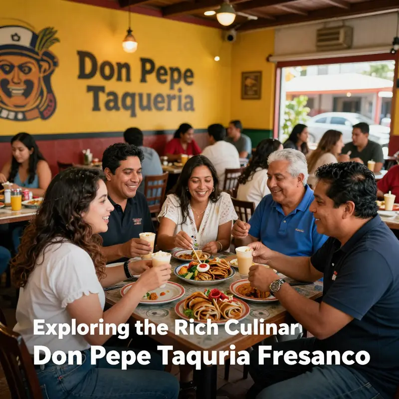 Diners enjoying a lively and festive meal at Don Pepe Taqueria, highlighting the inviting atmosphere.