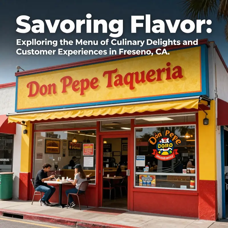 The colorful exterior of Don Pepe Taqueria, showcasing an inviting atmosphere for diners.