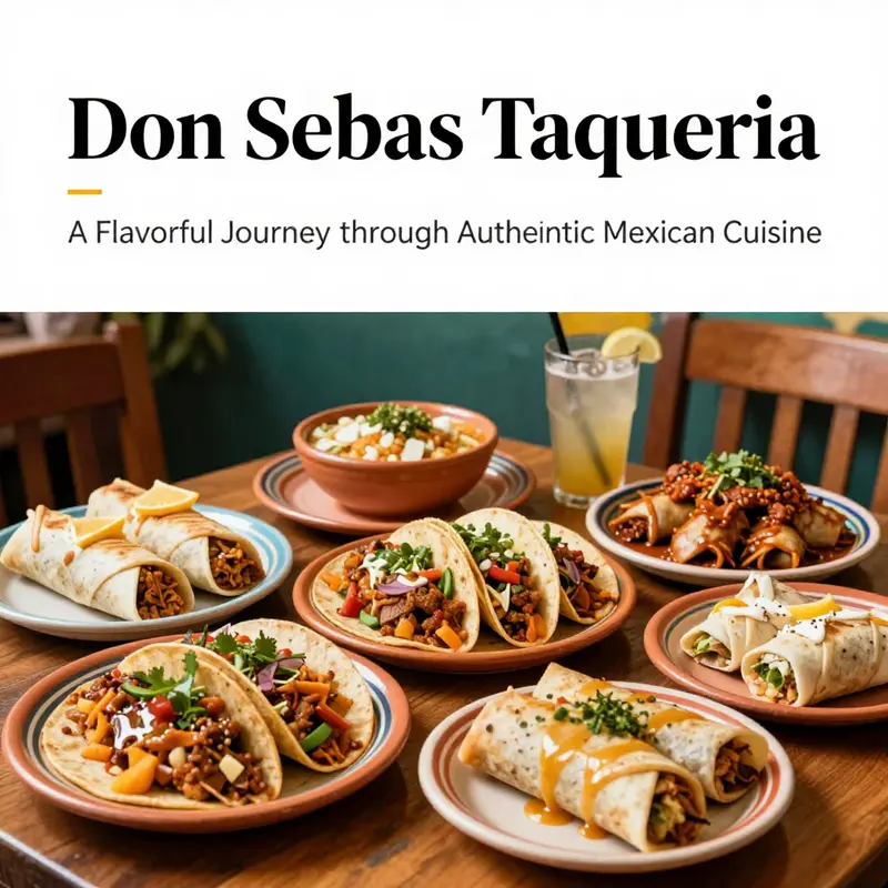 An array of authentic Mexican dishes served at Don Sebas Taqueria, highlighting their commitment to traditional flavors.