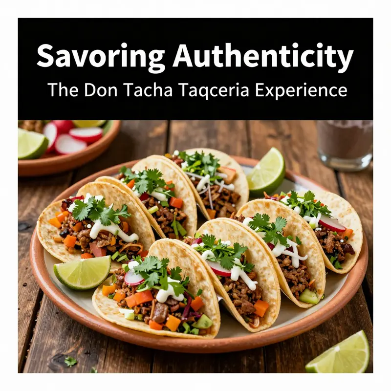 A vibrant taco platter showcasing the delightful offerings of Don Tacha Taqueria, highlighting fresh ingredients and authentic recipes.