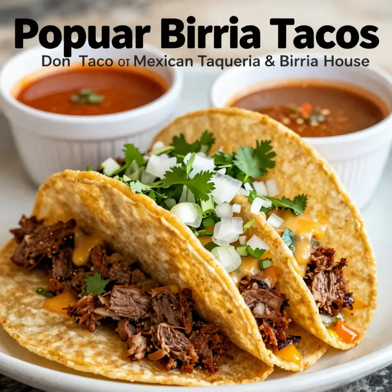 An assortment of offerings showcasing the variety and richness of Don Taco’s menu.