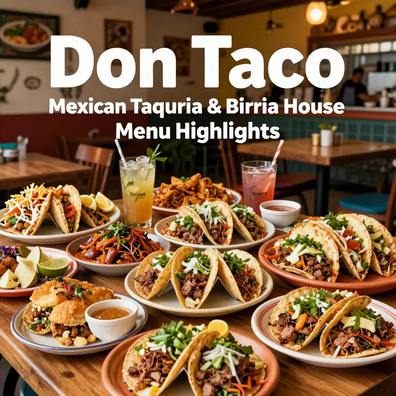 An assortment of offerings showcasing the variety and richness of Don Taco’s menu.