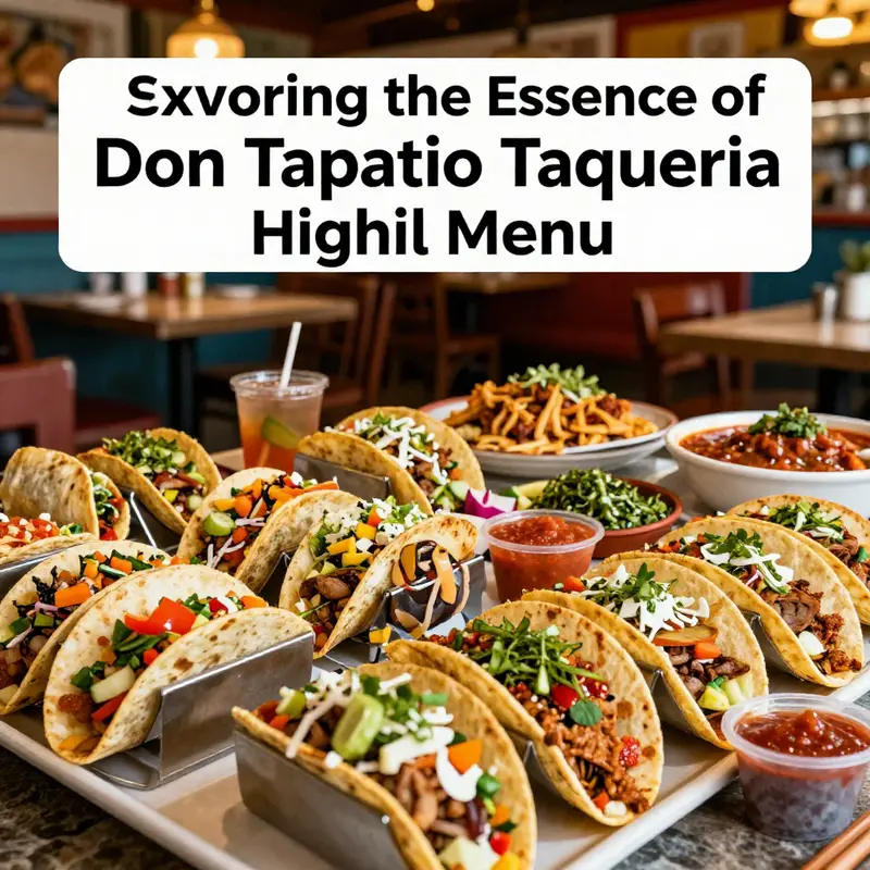 A colorful array of tacos and burritos, highlighting the vibrant offerings of Don Tapatio Taqueria.