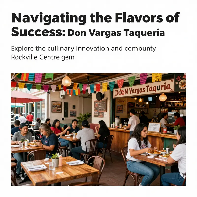 The exterior of Don Vargas Taqueria showcasing a bustling environment with lively decor reflective of Mexican culture.