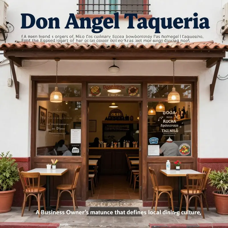 An inviting view of Don Angel Taqueria's exterior.