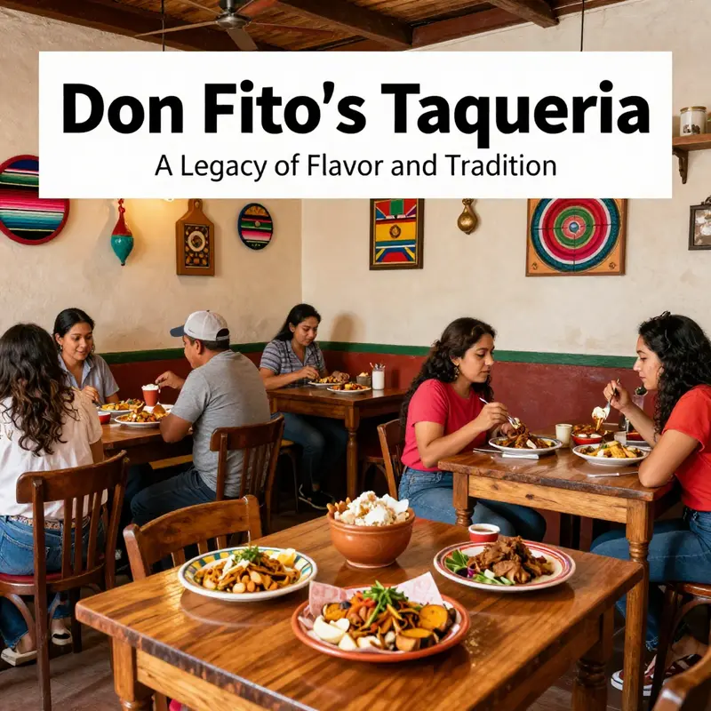 The inviting interior of Don Fito’s Taqueria, highlighting its vibrant cultural atmosphere.
