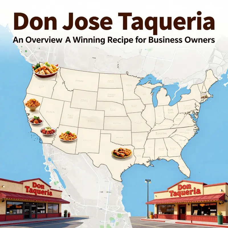 Map highlighting the various locations of Don Jose Taqueria across the United States, with a focus on its popularity in key cities.