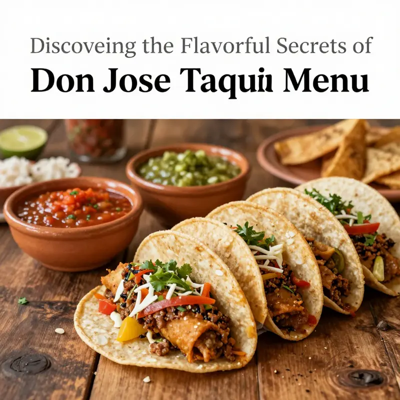 An appetizing display of Mexican specialties that highlights the essence of the Don Jose Taqueria menu.