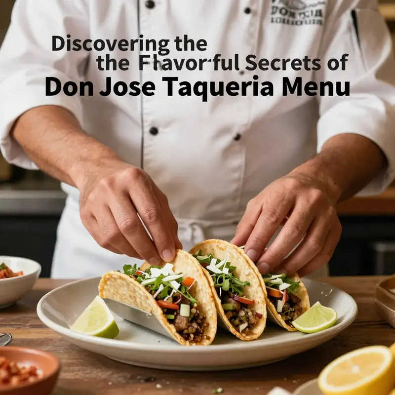 An appetizing display of Mexican specialties that highlights the essence of the Don Jose Taqueria menu.