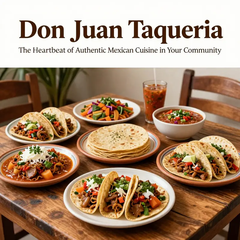 A look at the delicious traditional dishes offered at Don Juan Taqueria, embodying authentic Mexican flavors.