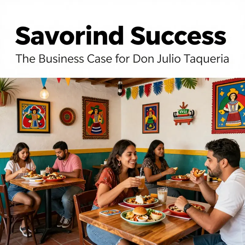 Don Julio Taqueria’s lively atmosphere invites guests to enjoy authentic Mexican dining.