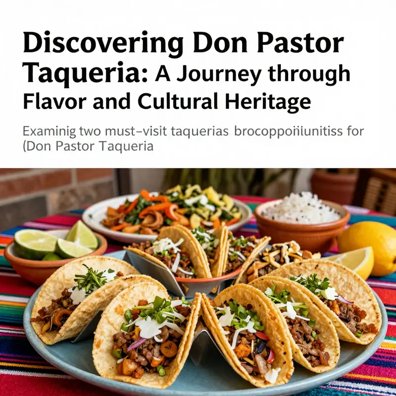 An array of delicious tacos on a vibrant table, illustrating the rich culinary landscape of Don Pastor Taqueria.