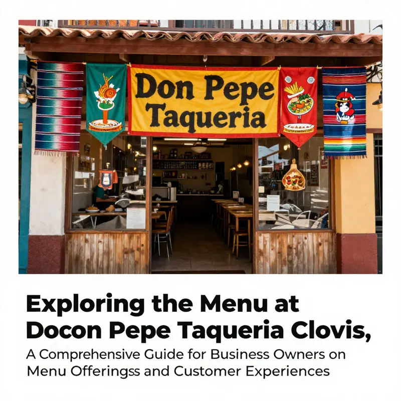 The colorful entrance to Don Pepe Taqueria Clovis with decorative elements inviting customers in.