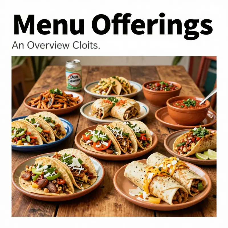 Colorful and authentic dishes showcasing the diverse menu offerings at Don Pepe Taqueria Clovis.