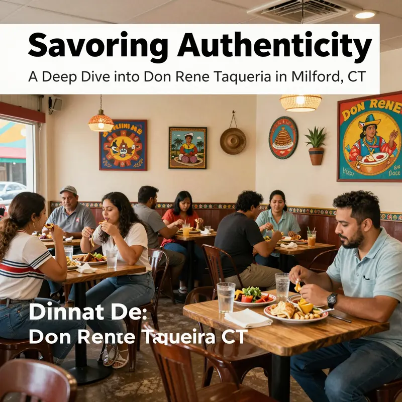 A vibrant dining area at Don Rene Taqueria, filled with the joyful atmosphere of guests enjoying authentic Mexican food.