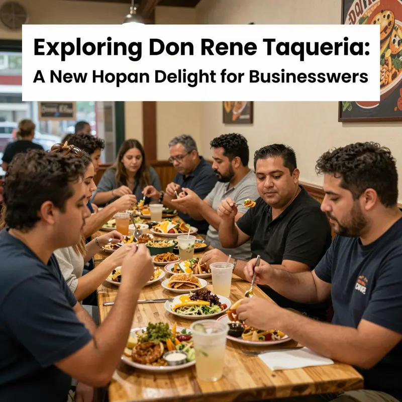 The vibrant exterior of Don Rene Taqueria, making it a standout in East Rock Market Food Hall.
