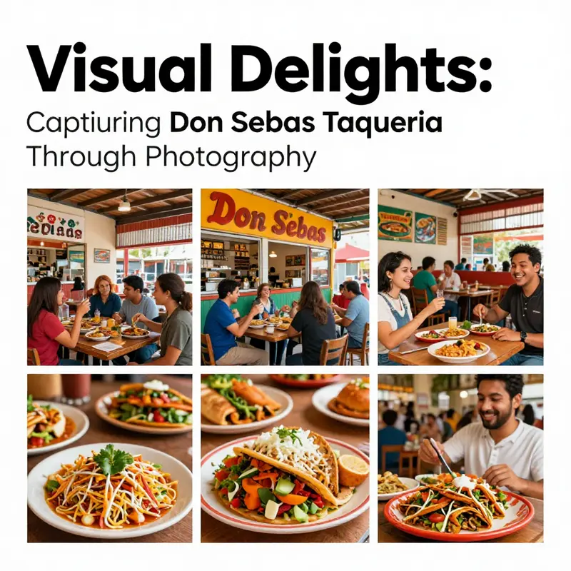 Collage of vibrant dishes and patrons enjoying meals at Don Sebas Taqueria, reflecting the dining experience.