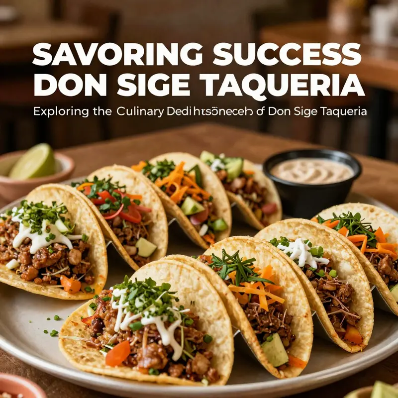 A vibrant display of the diverse taco offerings at Don Sige Taqueria.