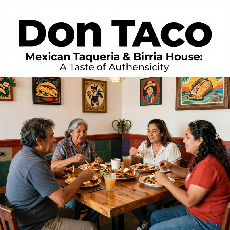 Savor the vibrant flavors of Don Taco’s signature birria tacos, a highlight of their authentic menu.