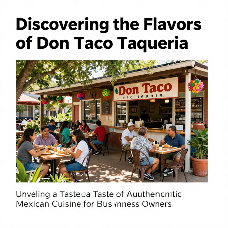 Patrons dine outdoors at Don Taco Taqueria, enjoying authentic food in a lively atmosphere.