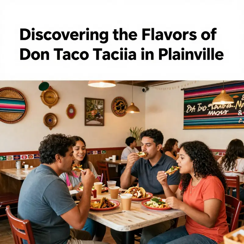 The inviting entrance of Don Taco Taqueria, a hub for authentic Mexican dining in Plainville.