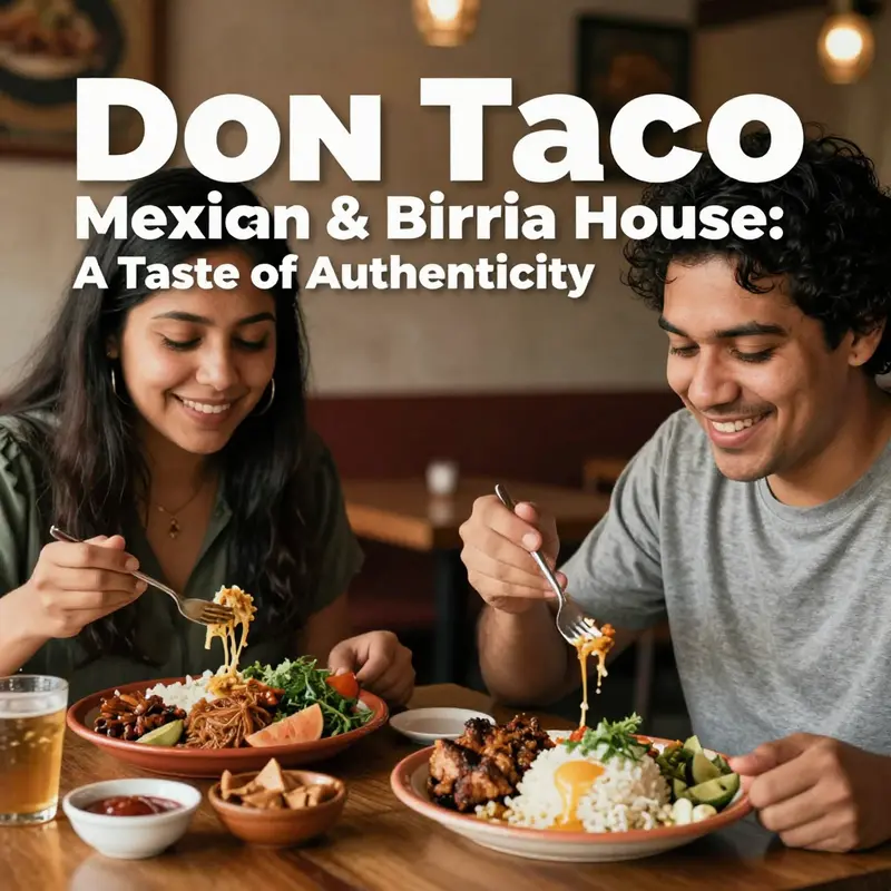 Savor the vibrant flavors of Don Taco’s signature birria tacos, a highlight of their authentic menu.