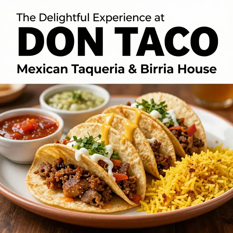 Customers enjoying the vibrant atmosphere and iconic birria tacos at Don Taco.