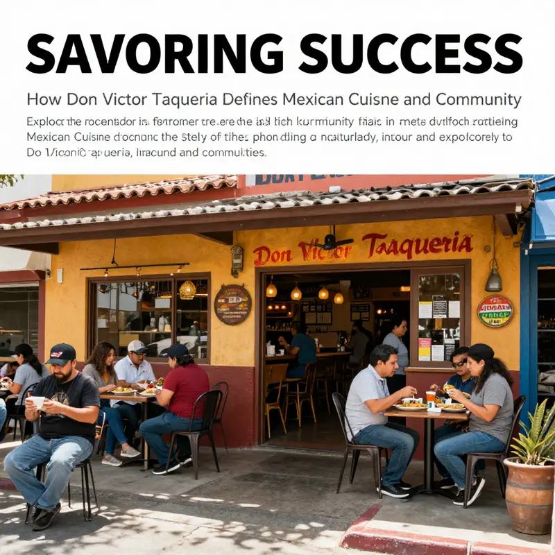 A vibrant view of Don Victor Taqueria, showcasing its welcoming exterior and lively atmosphere.