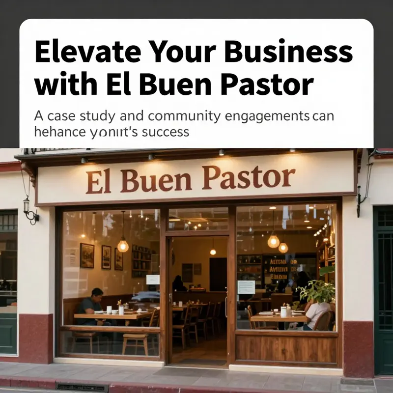 A bright and welcoming storefront of El Buen Pastor restaurant, depicting its charm and inviting atmosphere.