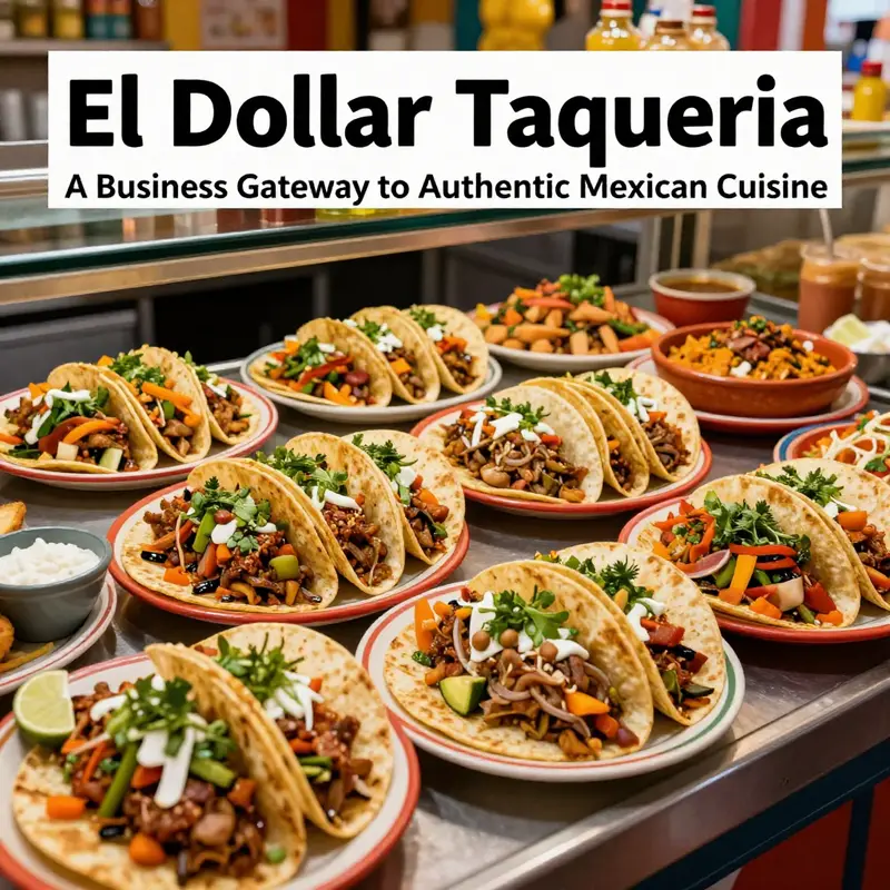 An array of El Dollar Taqueria’s best-selling tacos and traditional Mexican dishes, highlighting their appeal to customers.